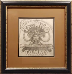 Original The WHO 1970 Tommy Fillmore East drawing  for their Tommy Poster art