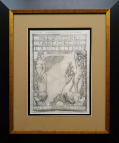 "Radio City 1973 Art Deco Exposition", original Pencil drawing on Vellum