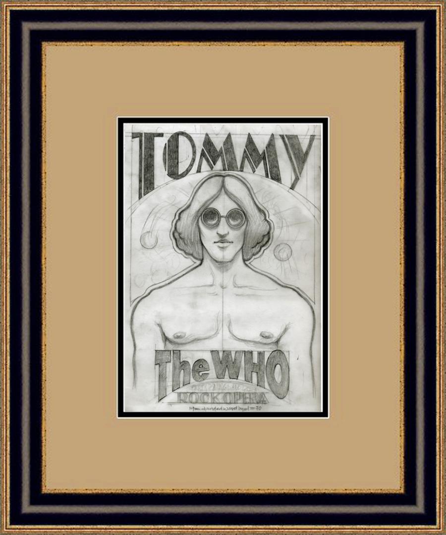 Le WHO dessin original TOMMY de 1970 - Art de David Edward Byrd 