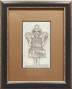 "The Pinball Lady" 1970 original drawing The Who Tommy poster art