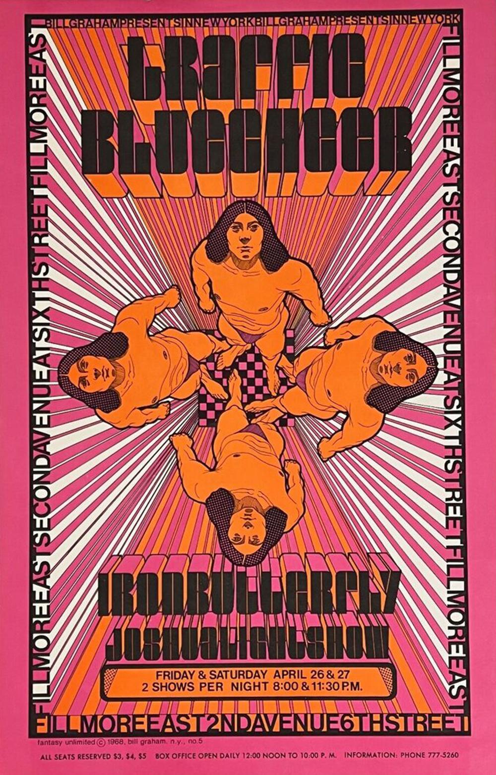 Fillmore East 1968 Traffic, Blue Cheer, Iron Butterfly opere d'arte originali - Art di David Edward Byrd 