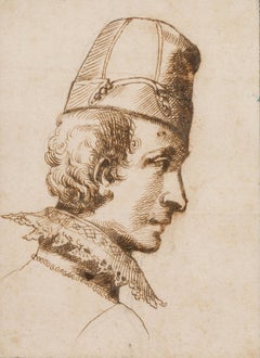 Antique PROFILE STUDY OF A YOUNG NOBLEMAN