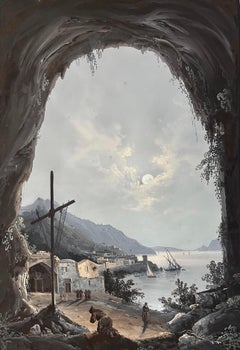 VIEW OF AMALFI FROM THE GROTTA DEL CONVENTO DEI CAPPUCCINI