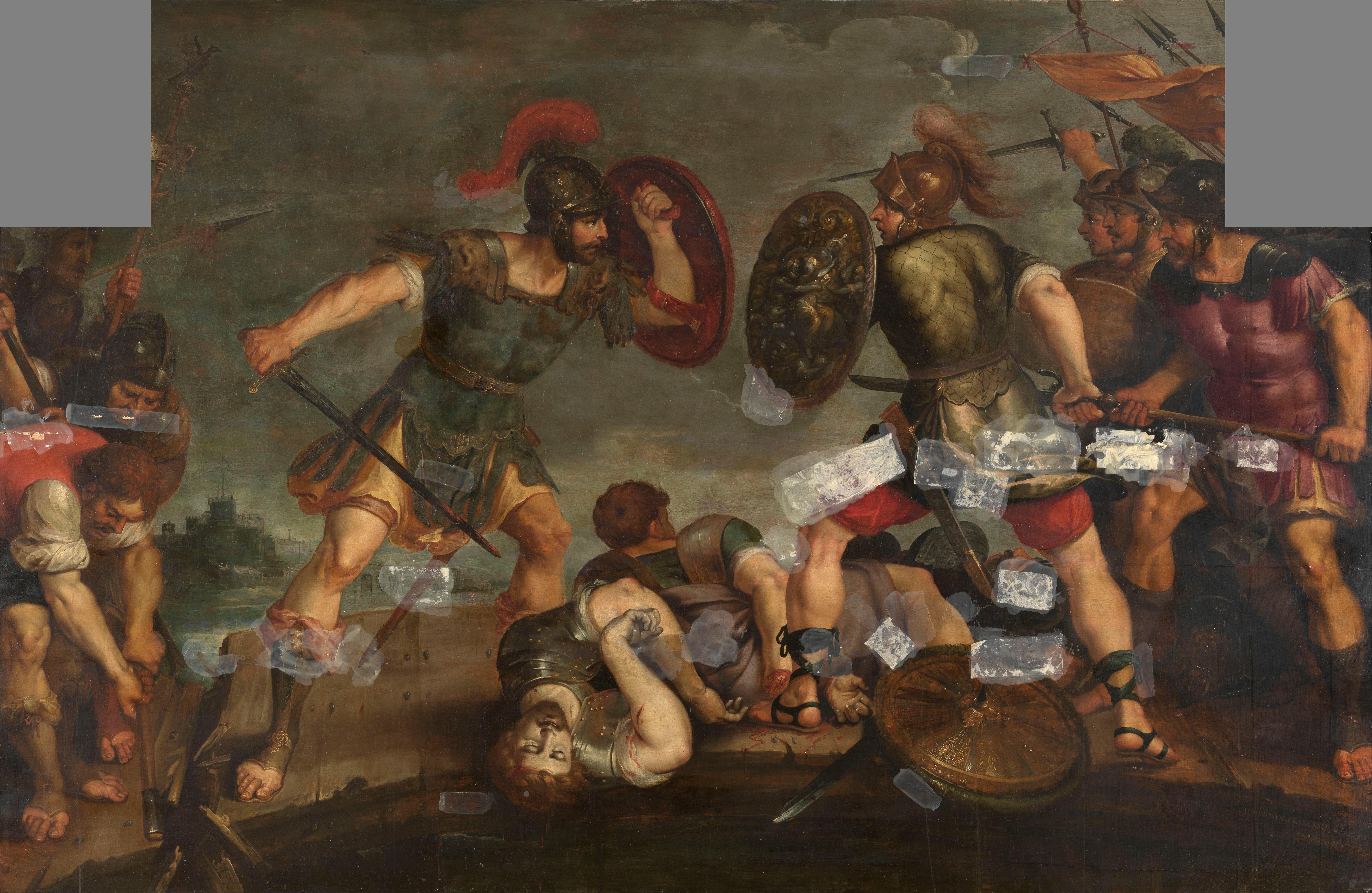 STUDY FOR 'HORATIUS COCLES DEFENDING THE SUBLICIAN BRIDGE' (1620) - Art by HIERONYMUS FRANCKEN II