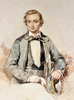 PORTRAIT OF A YOUNG MAN, CAP & GLOVES IN HAND