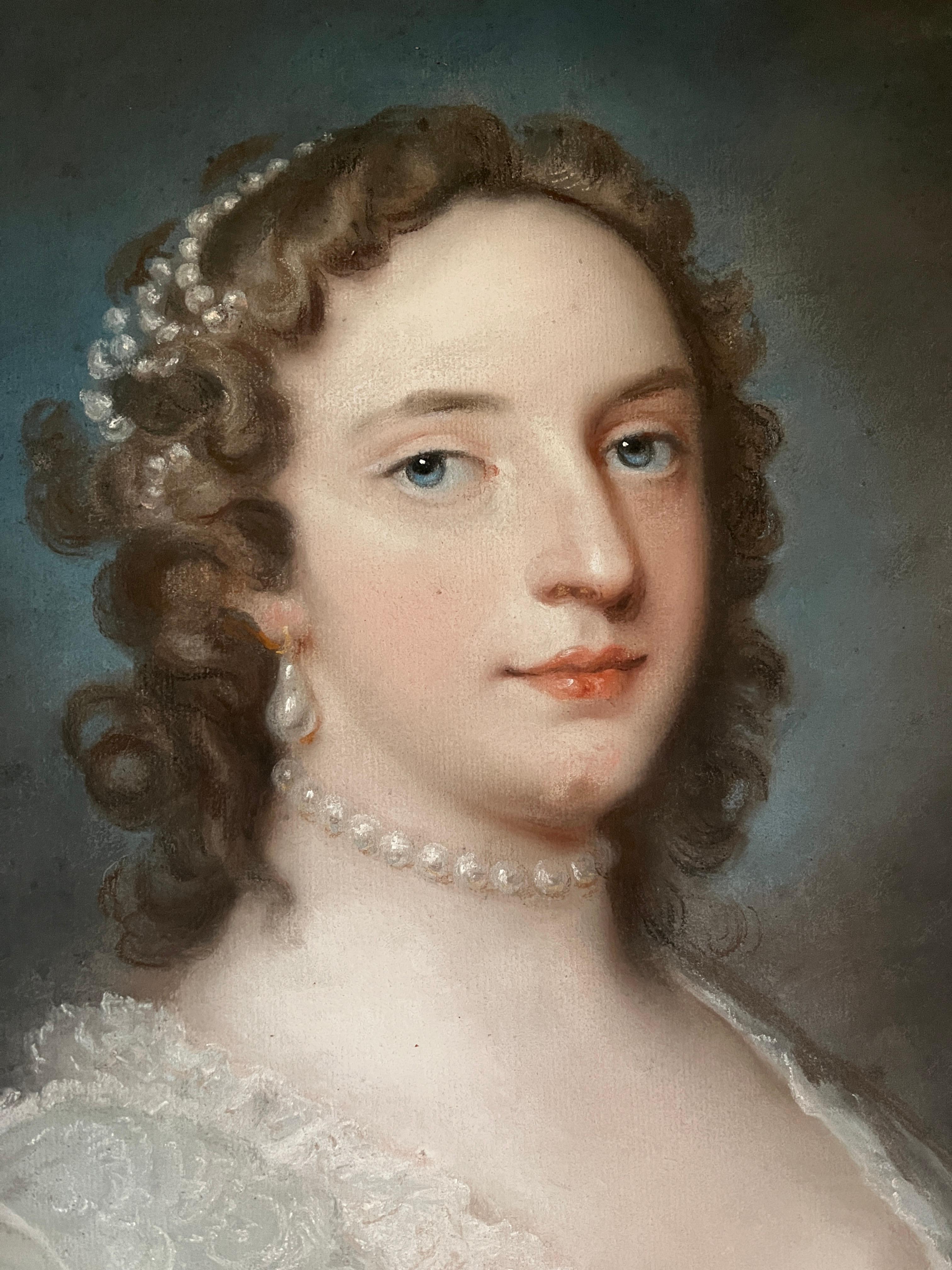 PORTRAIT OF A LADY IN PEARLS - Art by William Hoare