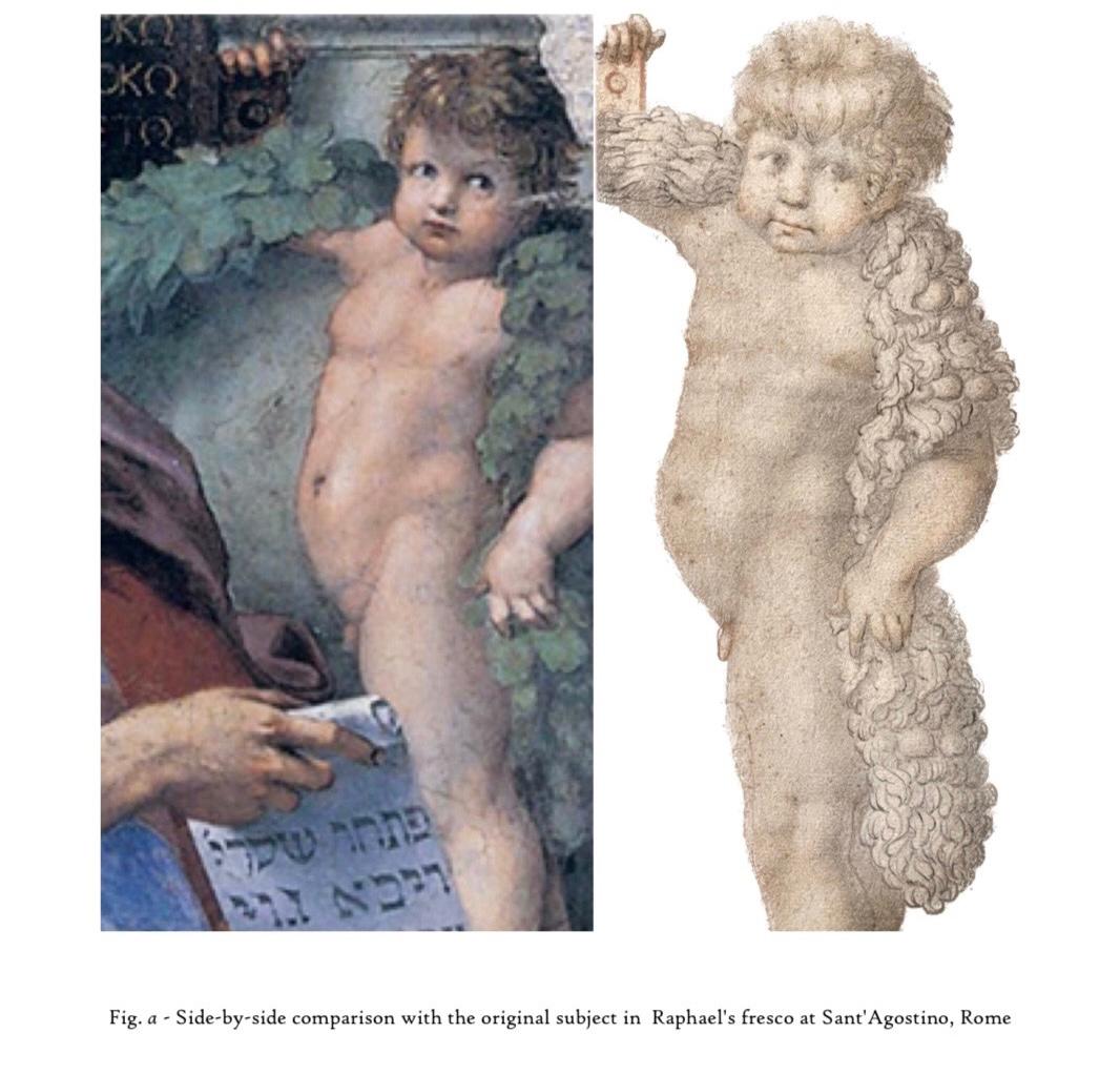 A GARLANDED PUTTO HOLDING A CARTOUCHE (After Raphael’s The Prophet Isaiah) 2