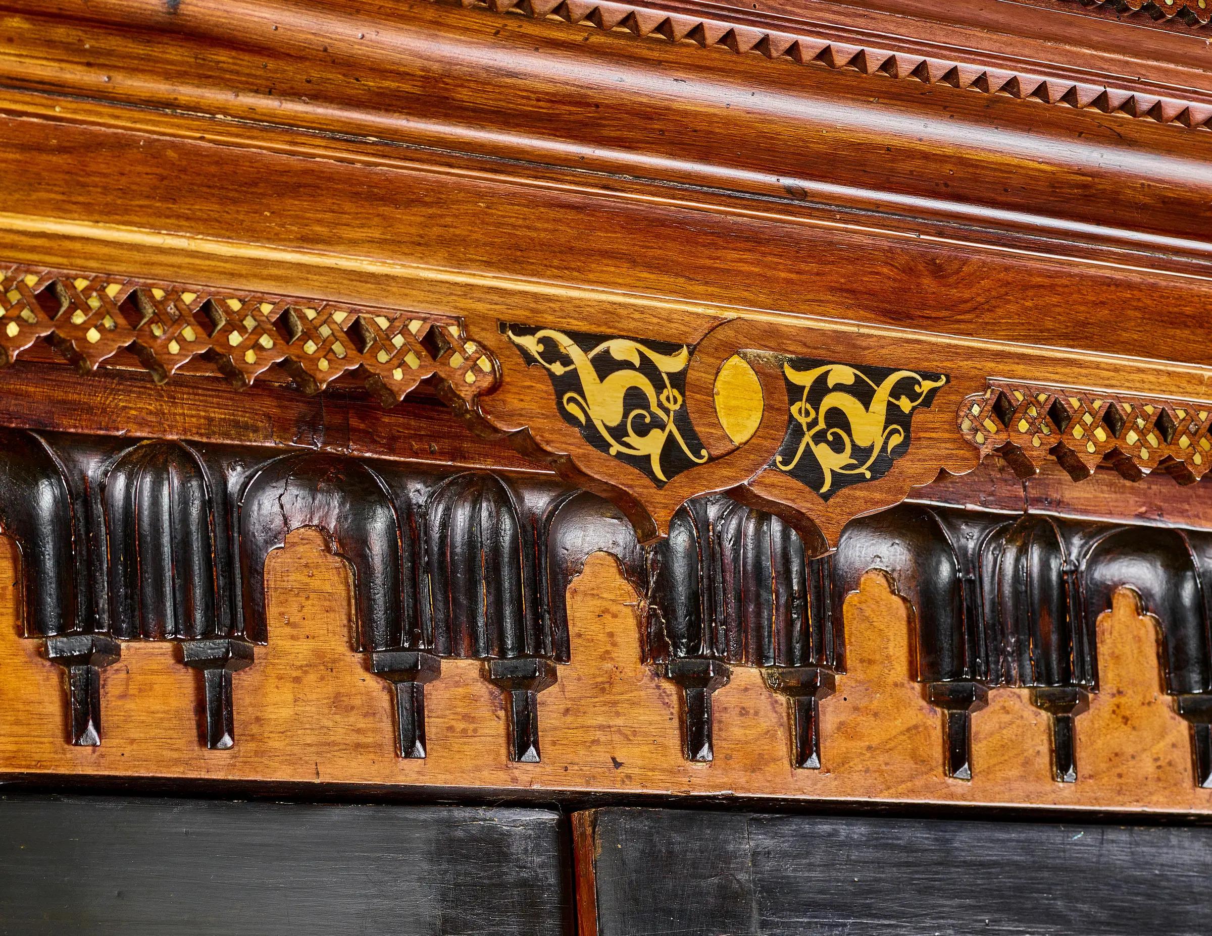A Levantine Style Simulated Bone and Shell Inlaid Armoire en vente 2