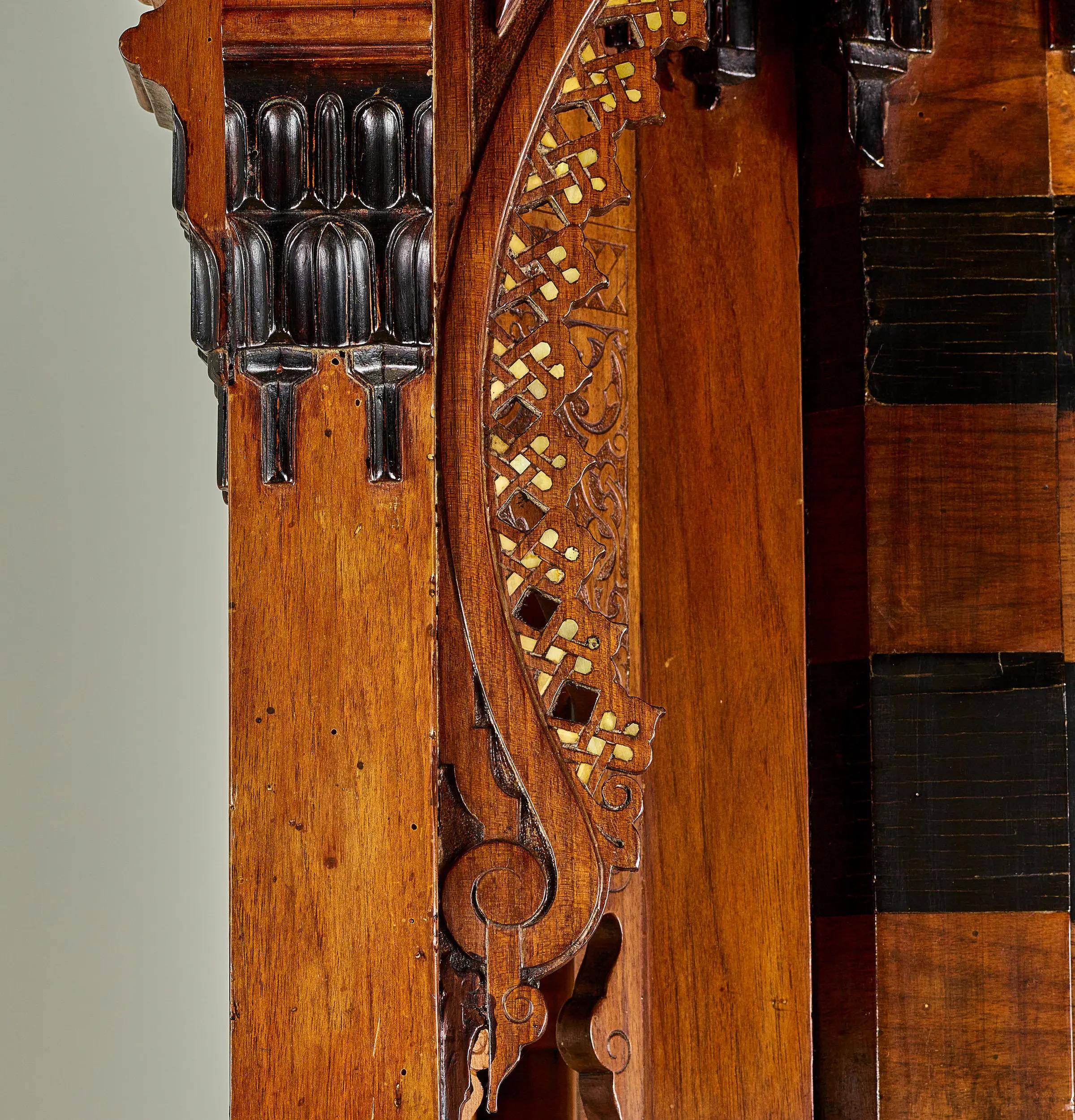 A Levantine Style Simulated Bone and Shell Inlaid Armoire en vente 1