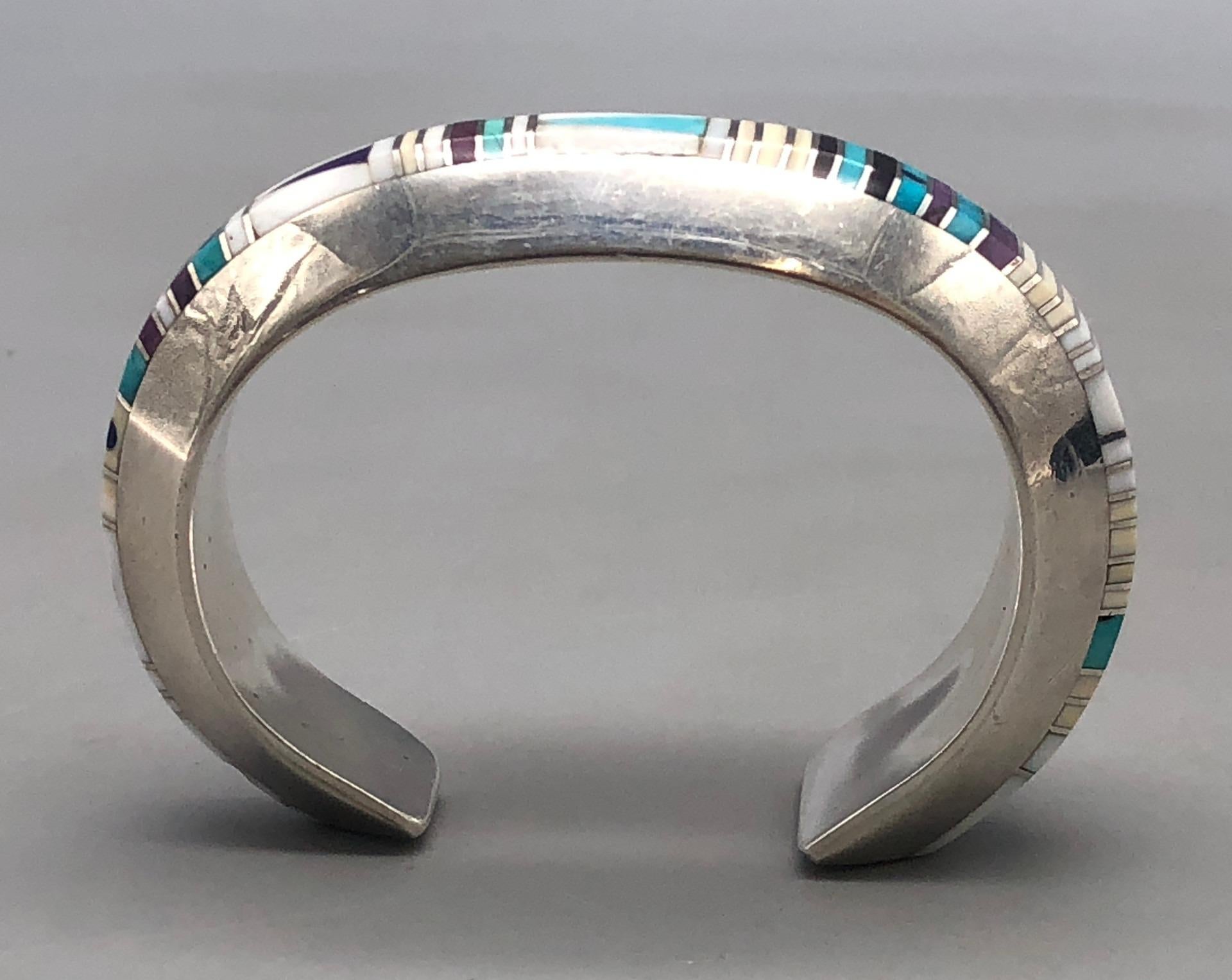 Multi stone inlay bracelet For Sale 1