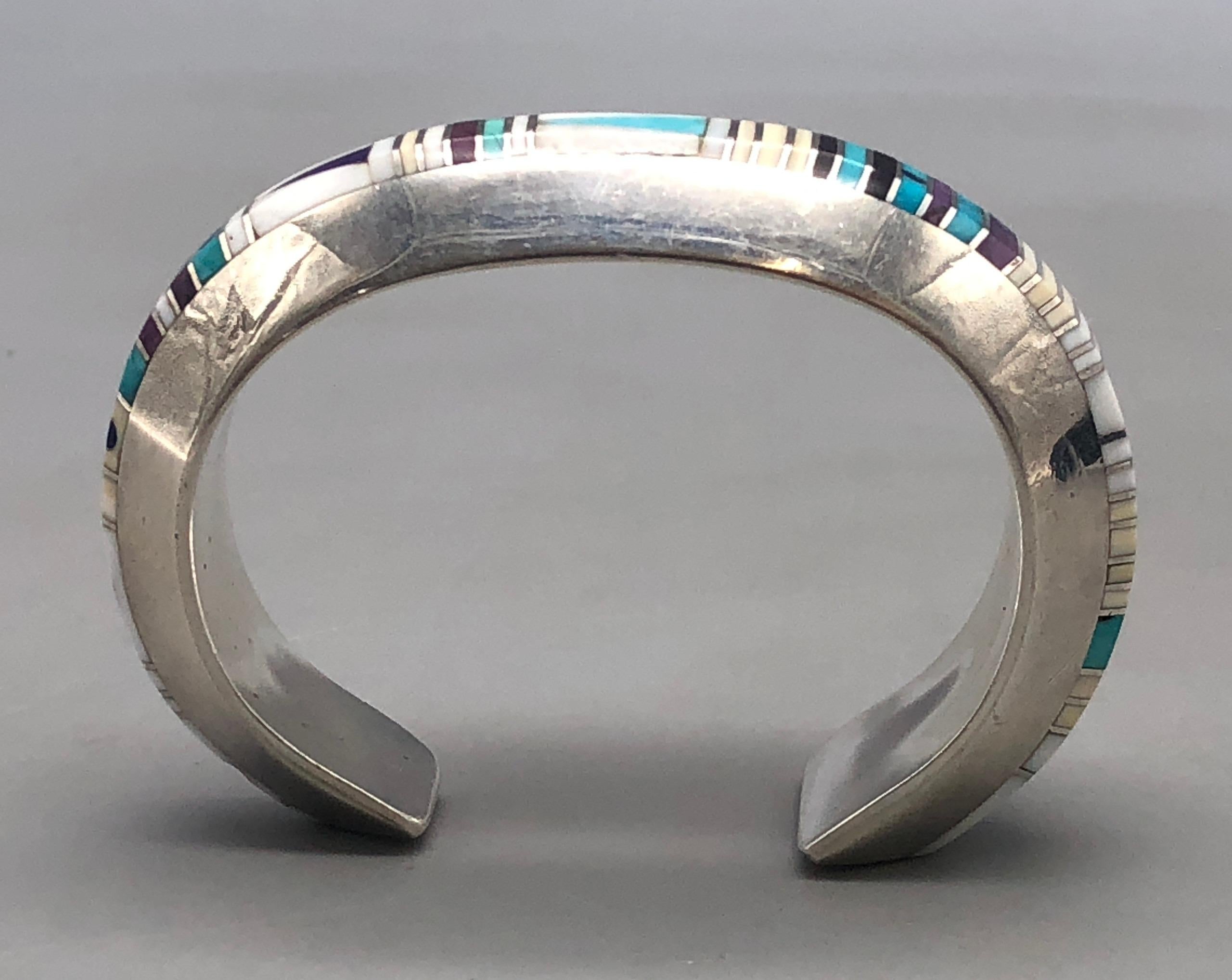 Multi stone inlay bracelet For Sale 6