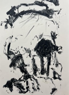 Contemporary Abstract Expressionist Painting, Unique piece oil on paper