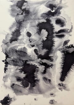 Original ink on Paper, Contemporary Abstract Expressionist 