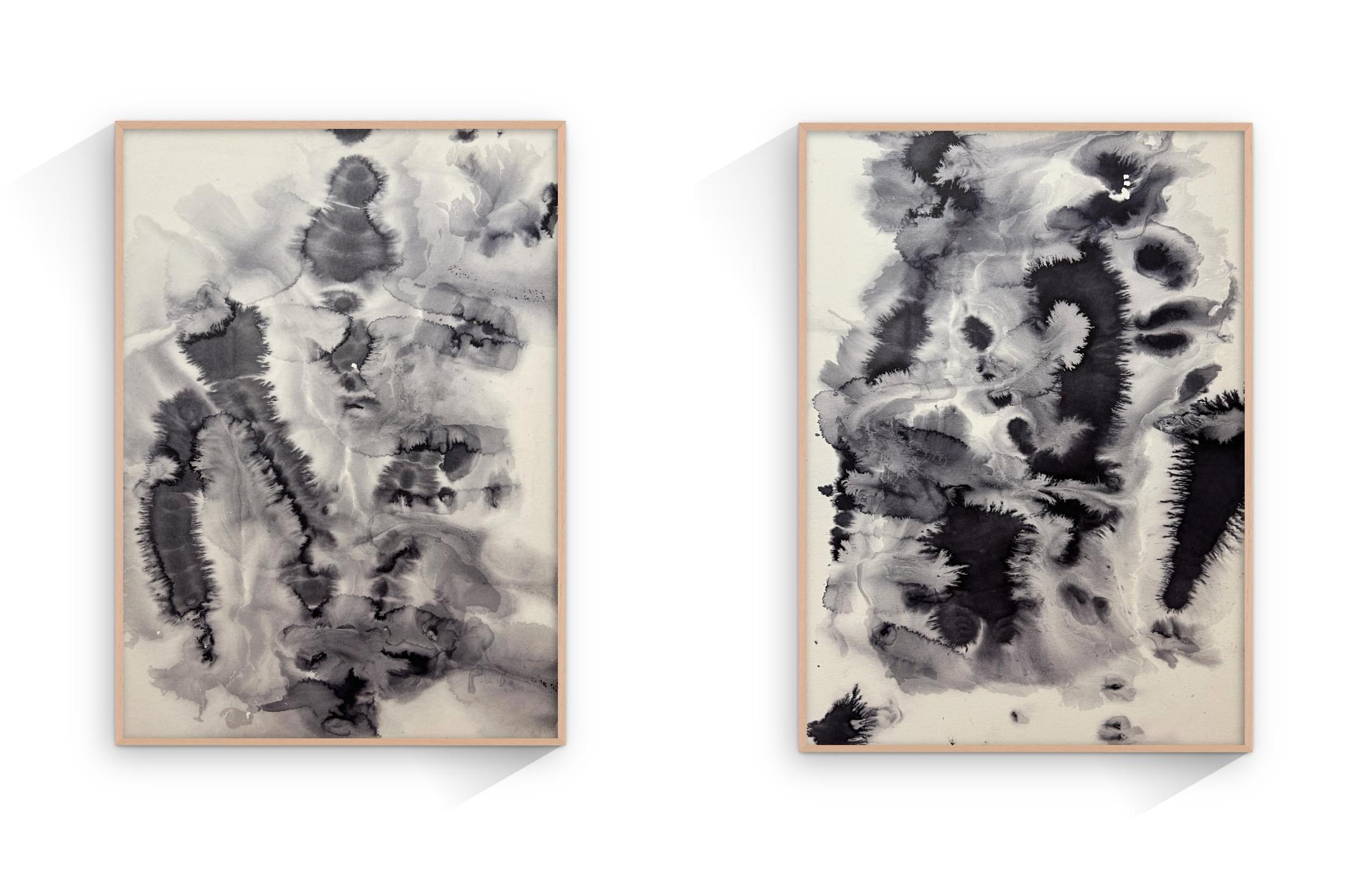 Original-Tinte auf Papier, zeitgenössischer abstrakter Expressionismus  (Abstrakter Expressionismus), Art, von TUSET