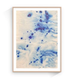 Peinture sur papier, abstraction lyrique, contemporaine, partition de musique