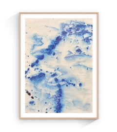 Pintura sobre papel, abstracción lírica, contemporánea, partitura musical