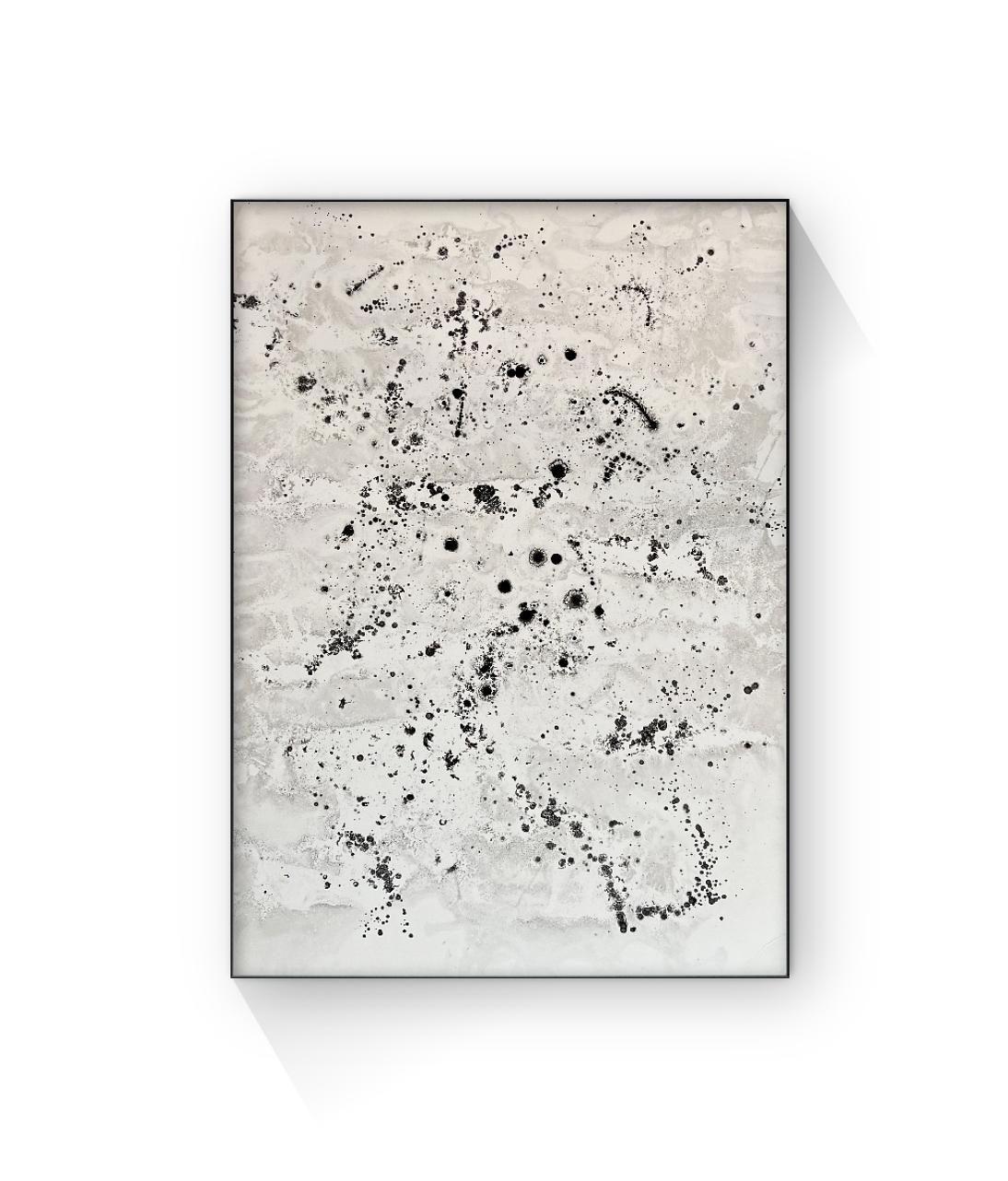 Inchiostro nero su carta, acqua di mare, frattali, disegni impossibili e poetici - Art di TUSET