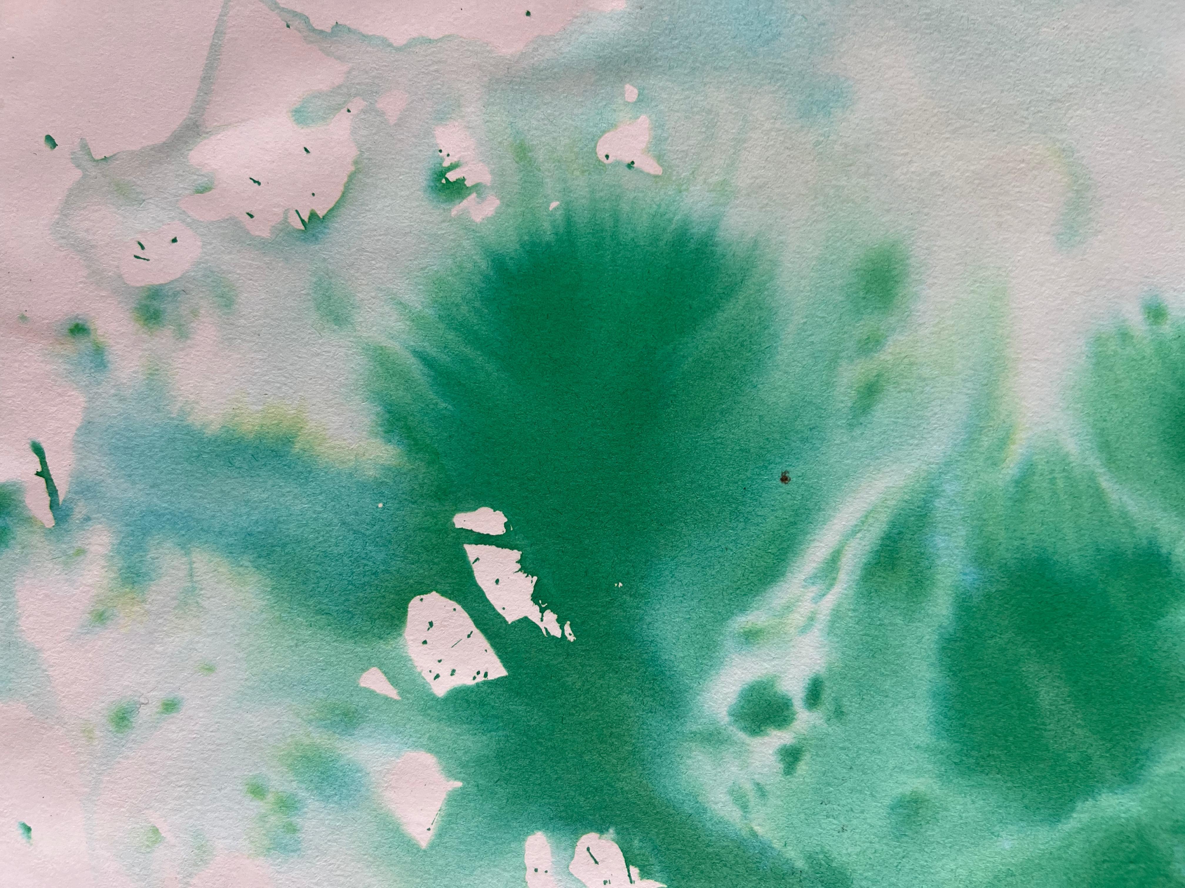 Eine Explosion von Farben, Grün und Blau mit Salzwasser aus dem Mittelmeerraum im Angebot 1