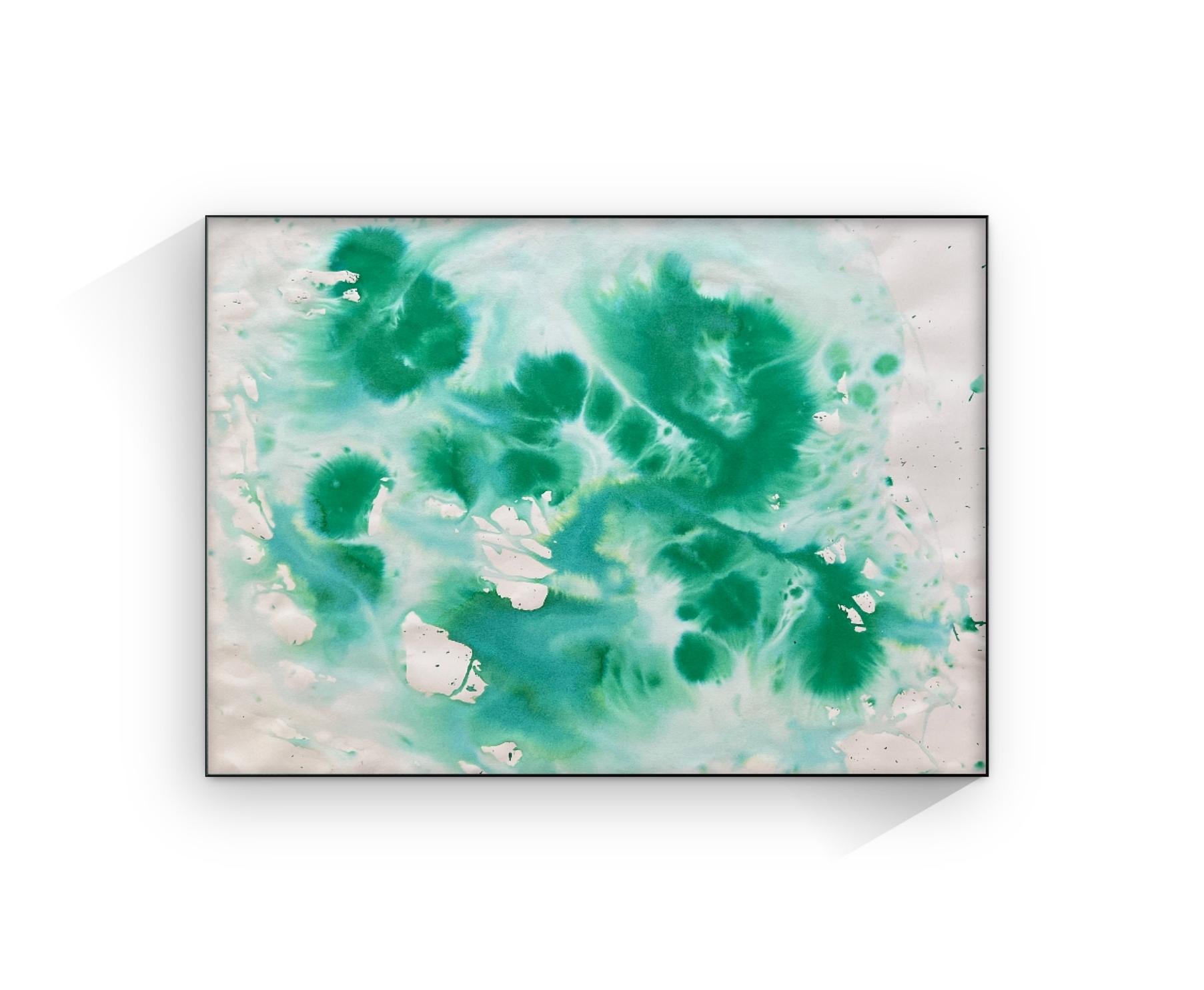 Eine Explosion von Farben, Grün und Blau mit Salzwasser aus dem Mittelmeerraum – Art von TUSET