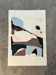 spiaggia, disegno tridimensionale gonfiabile a inchiostro su carta, rocce, sole e bluesea