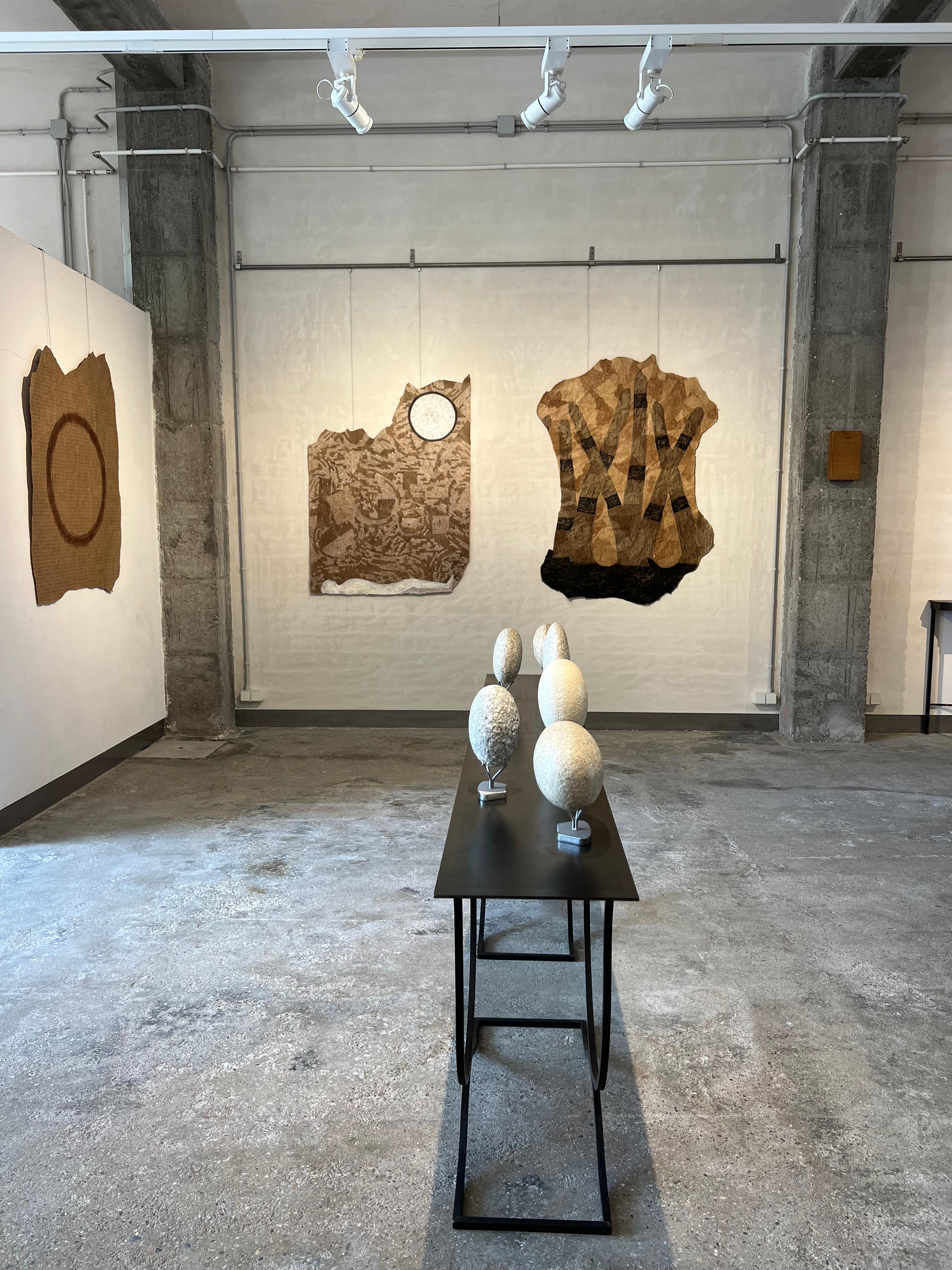 Primitive drawings on paper, hand-drawn Chinese ink, three thousand portraits - Conceptual Art by Peter Kramer