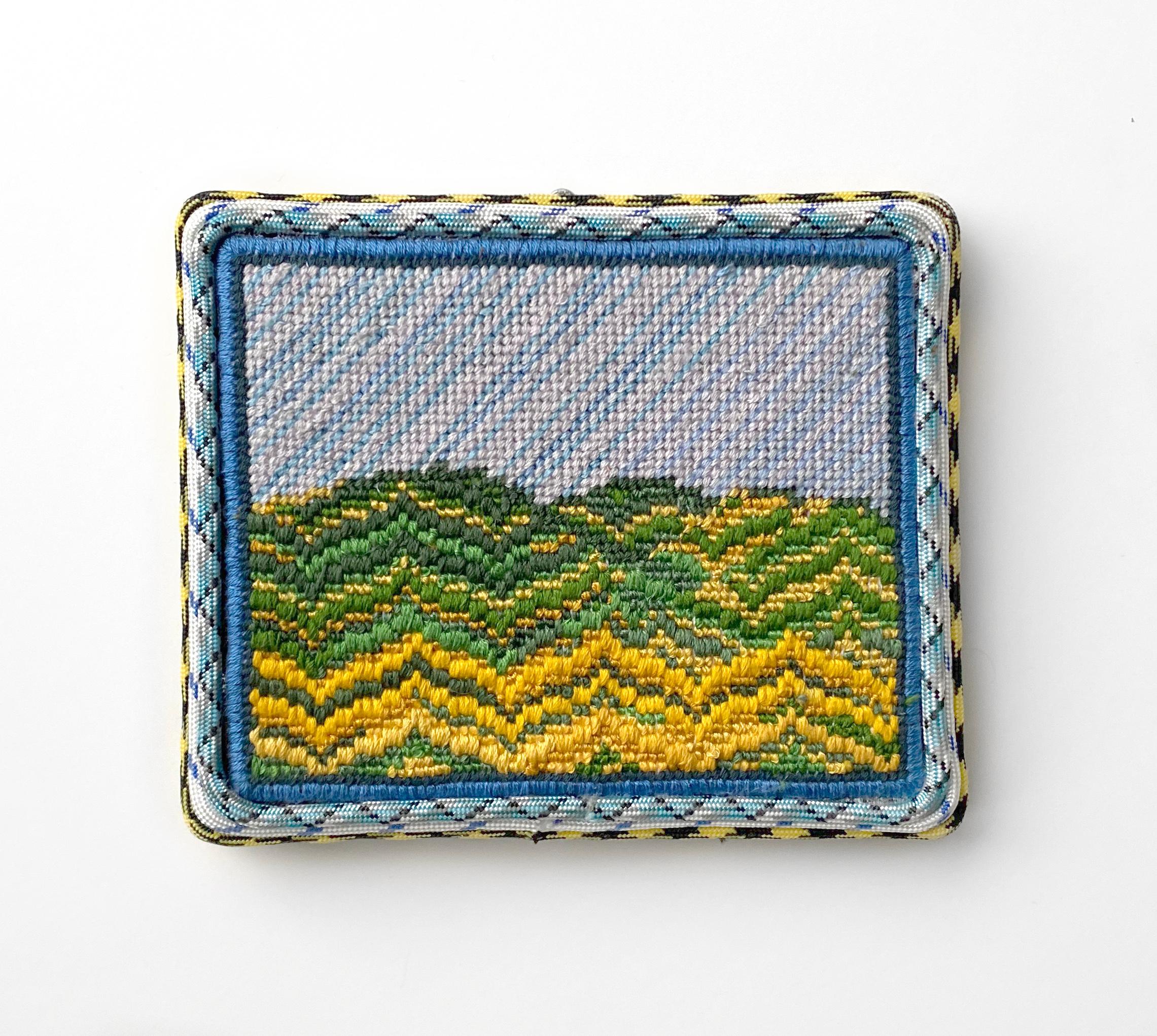 'High Fall (San Juan Mountains, CO)', Embroidery, landscape, contemporary art