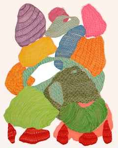 'Accumulation 2', Markers, pens, patterns, contemporary, abstract drawing
