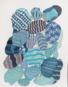 'Accumulation 4', Markers, pens, patterns, contemporary, abstract drawing