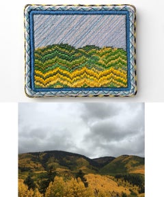 'High Fall (San Juan Mountains, CO)', Embroidery, landscape, contemporary art