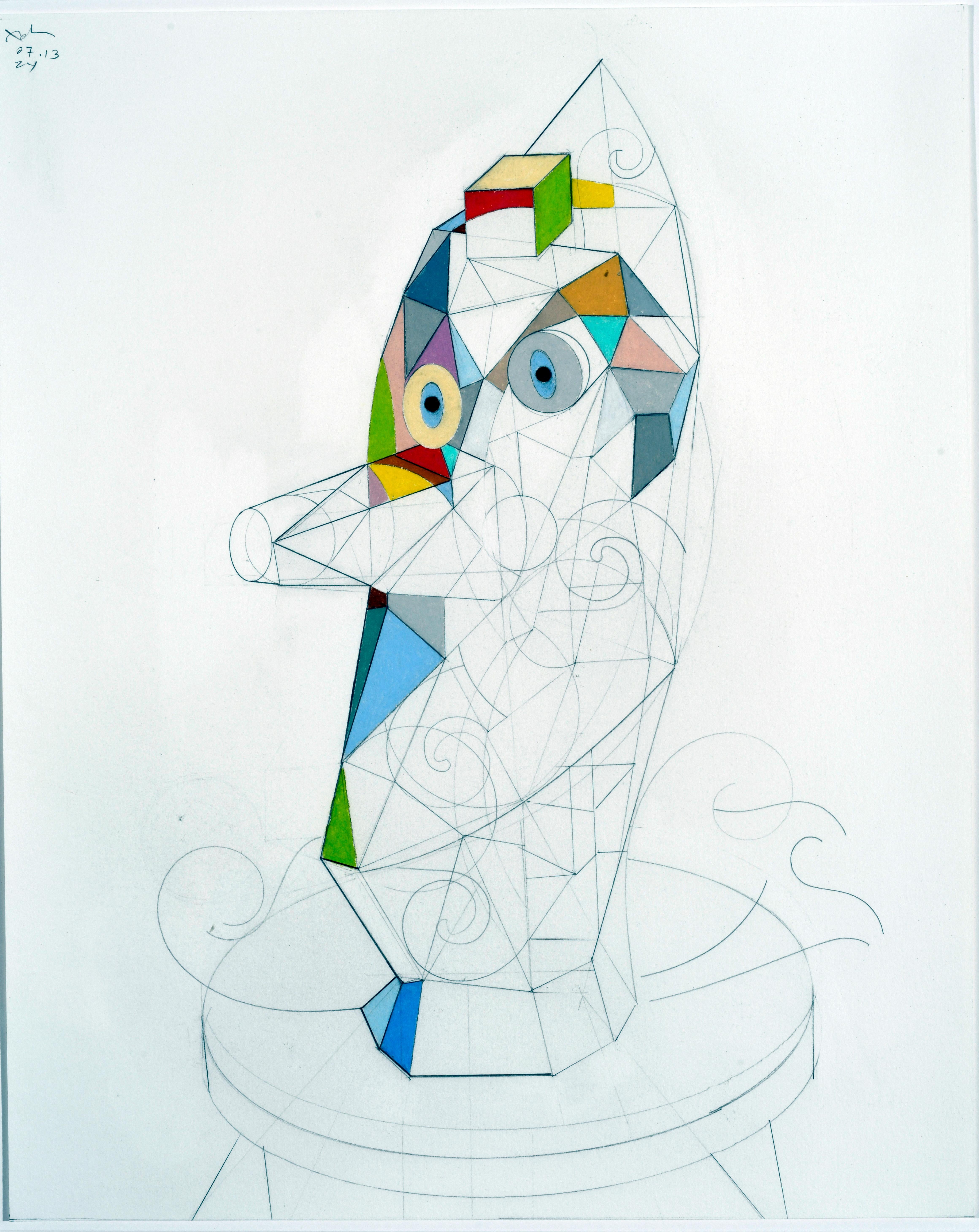 Adnan Charara Figurative Art – Persona In Progress I