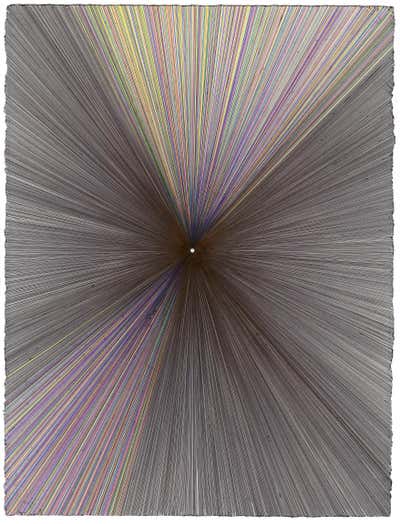 Sara Eichner - Sara Eichner, 16 Layers Blue, 2015, Ink, Rag Paper, Pen ...