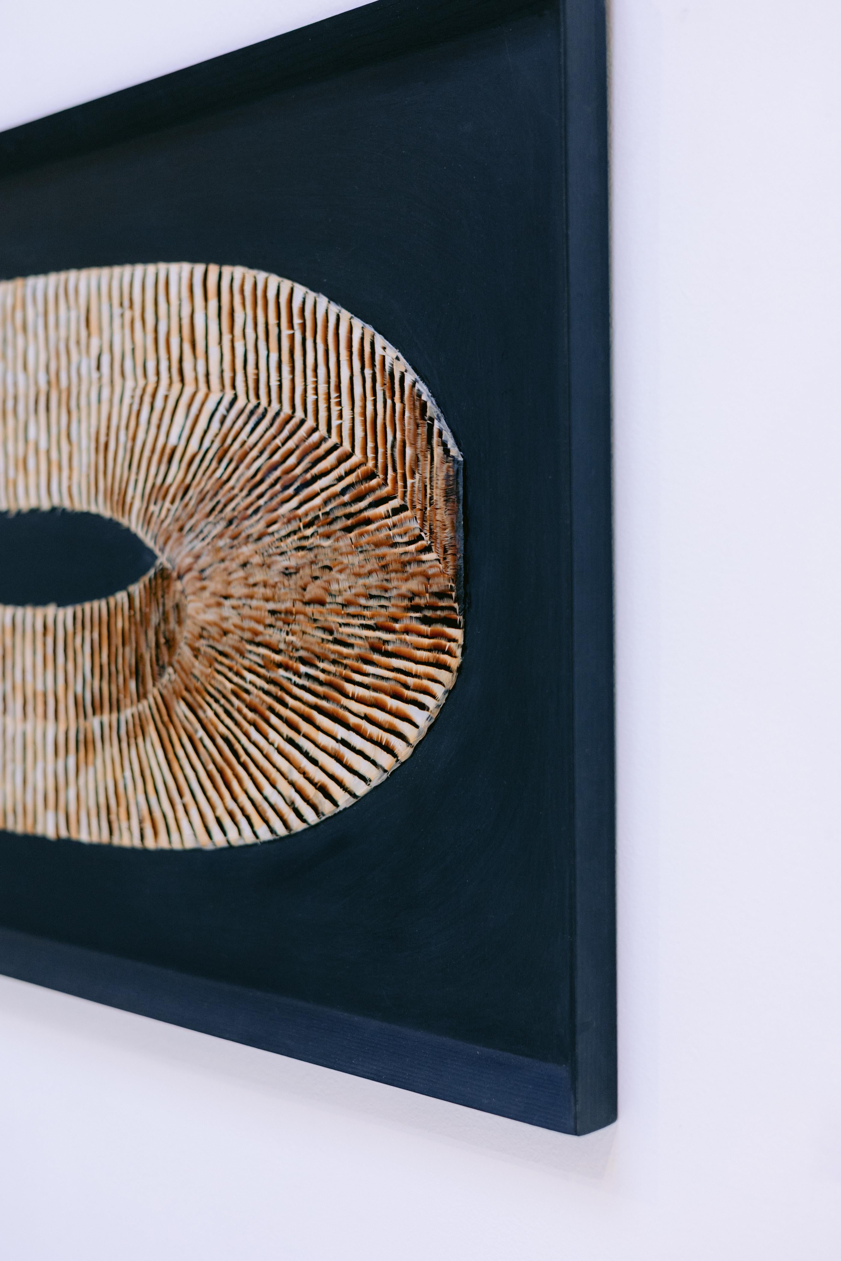Feather Artwork, Abstract Earth Tones Mobius Strip, Optical Illusion, 2019 For Sale 2