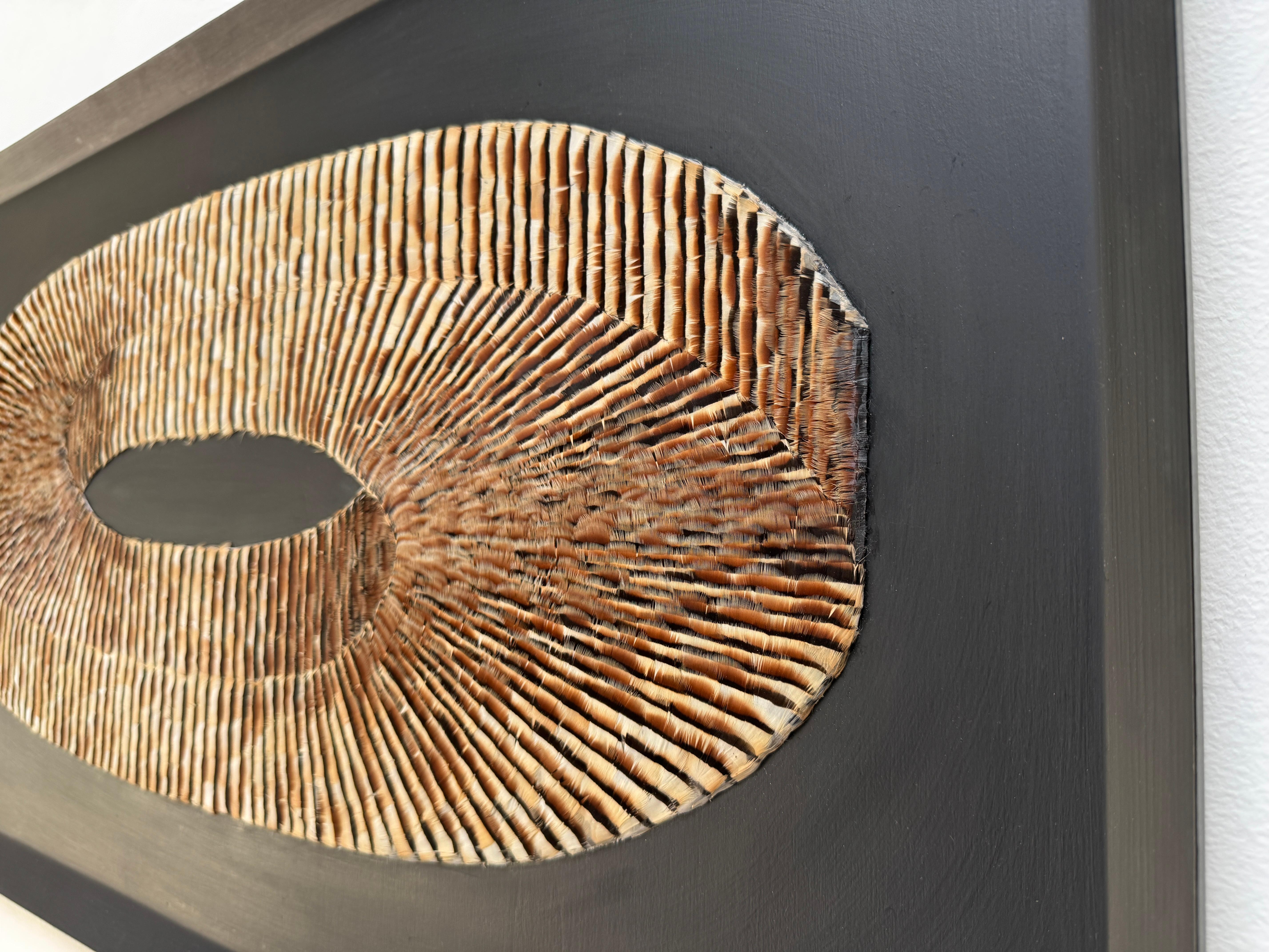 Feather Artwork, Abstract Earth Tones Mobius Strip, Optical Illusion, 2019 For Sale 11