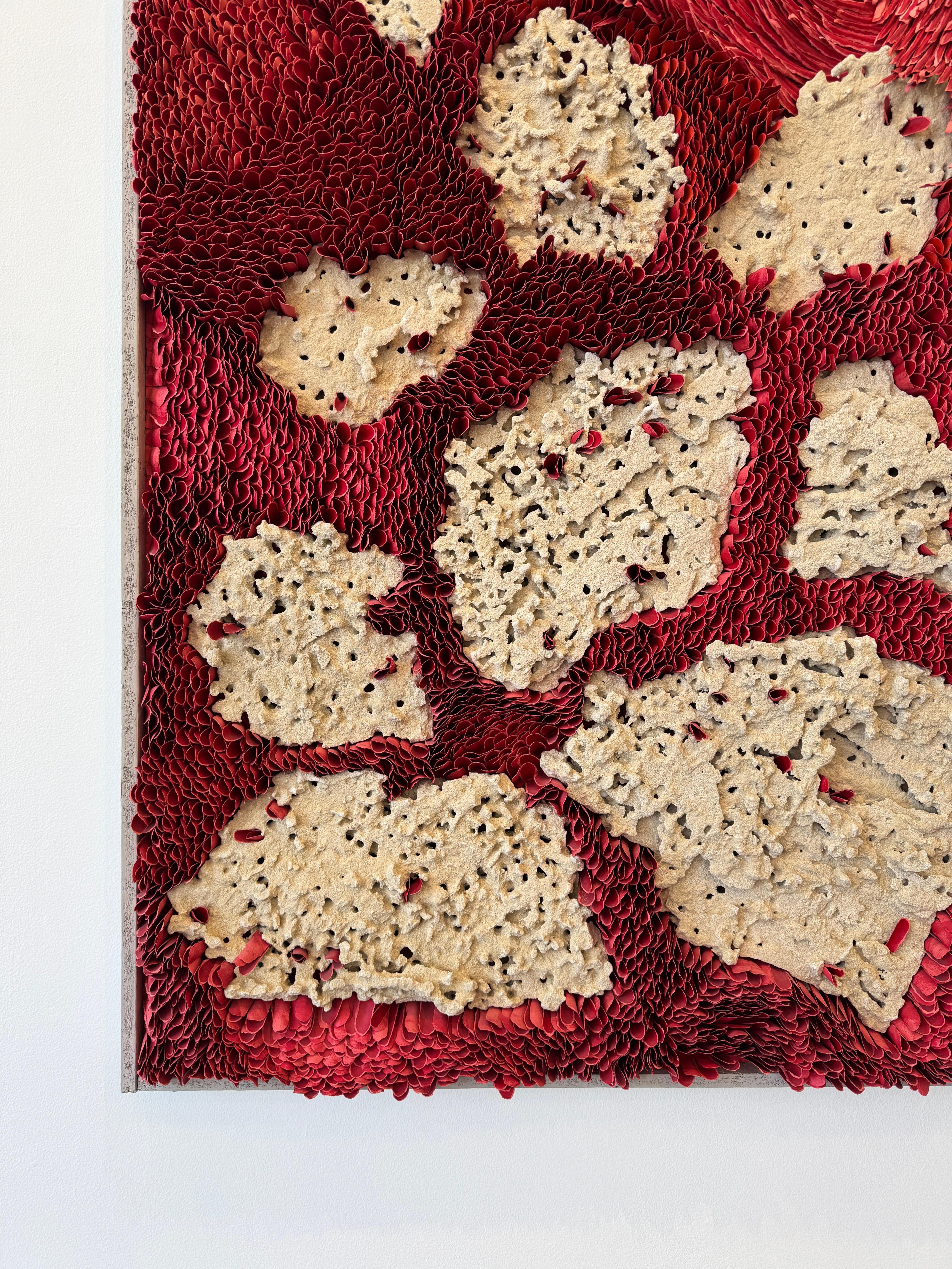 Skulpturale Wandkunst aus zerrissenem Papier und Stein, 2020 im Angebot 6