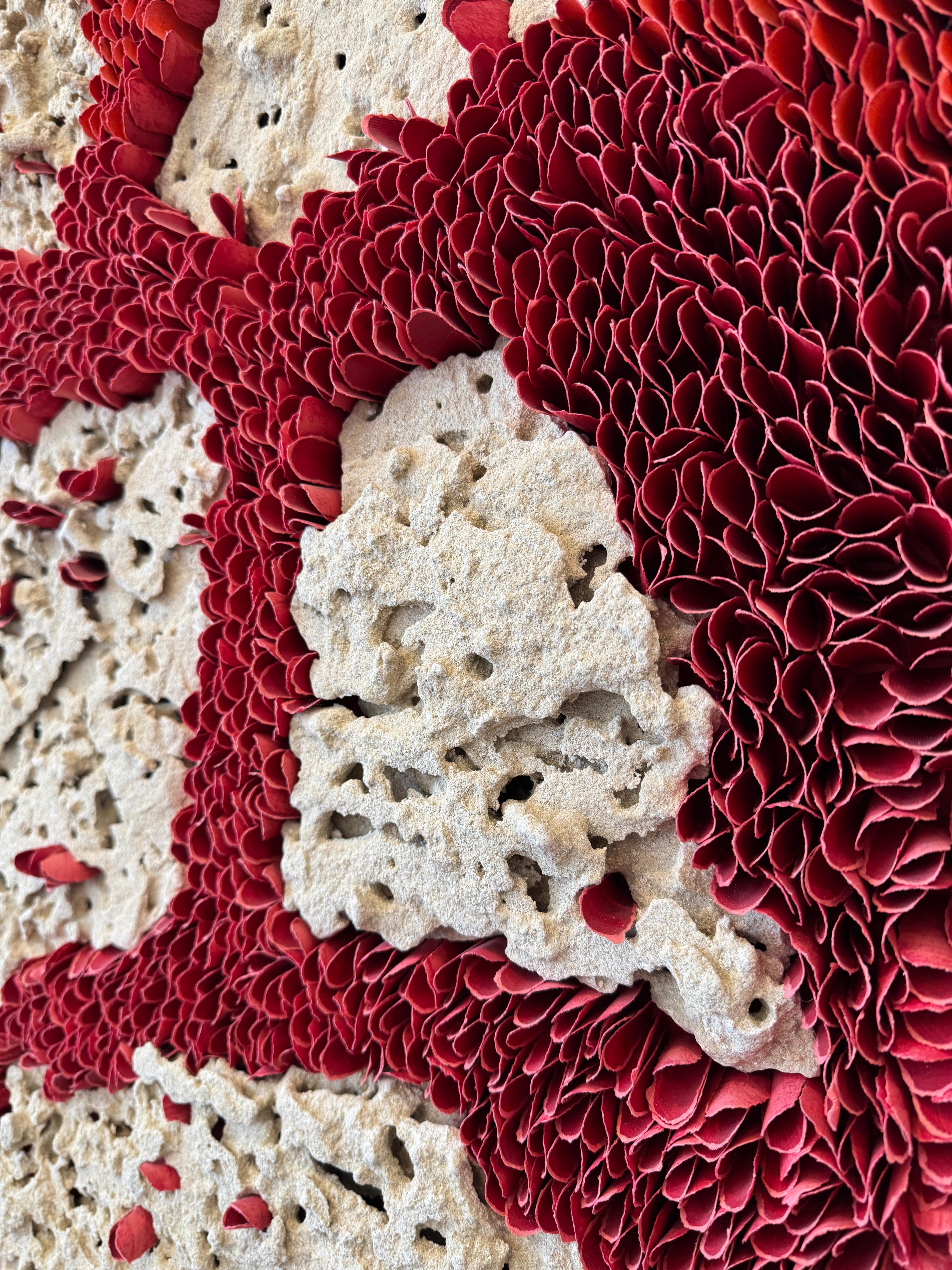 Skulpturale Wandkunst aus zerrissenem Papier und Stein, 2020 im Angebot 7