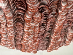 Paper artwork, abstract nature-inspired, tree bark, Autumnal Palette, 2024