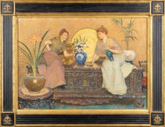 Susurros y porcelana,  Aquarel de Hector Caffieri