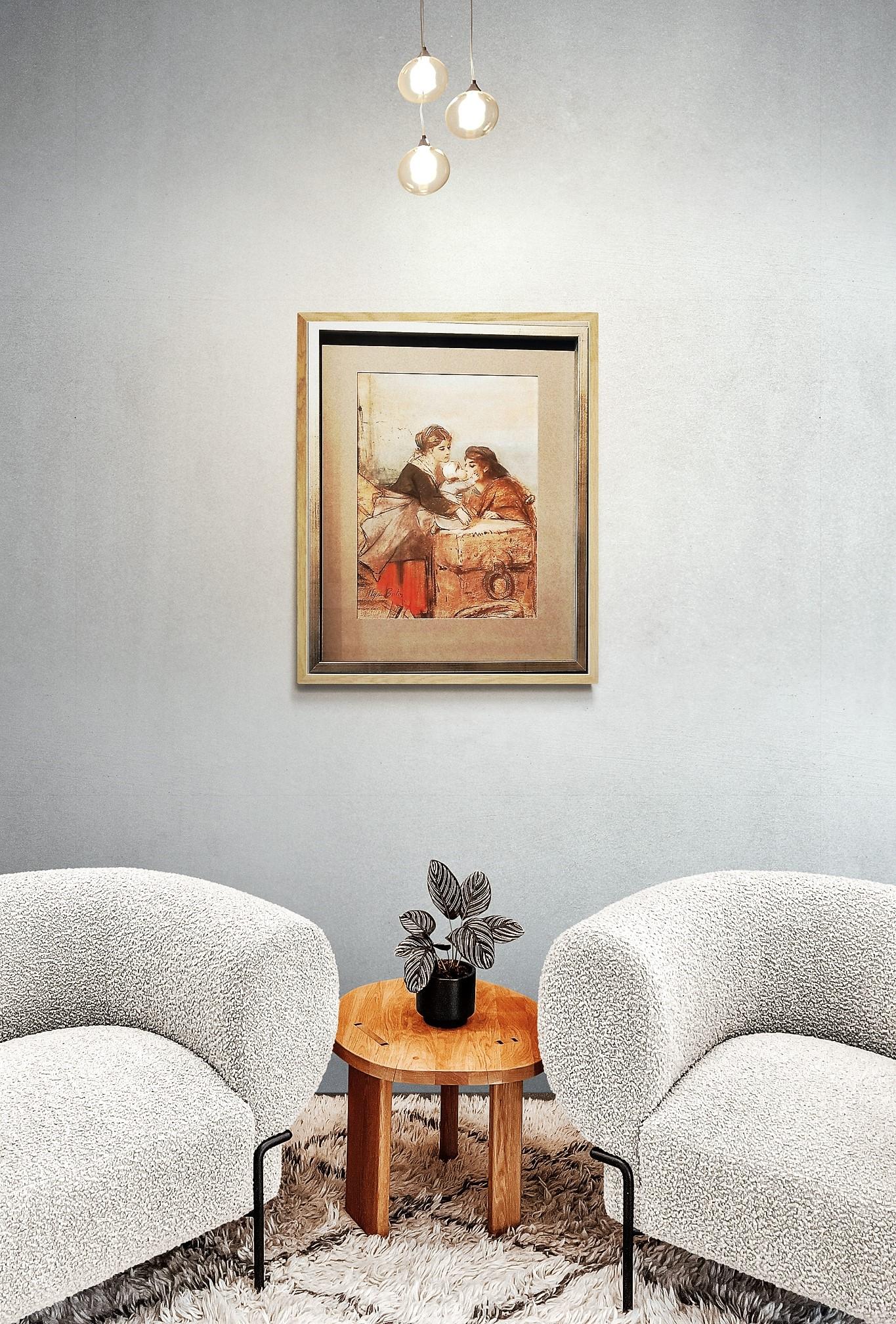 Maternidad: Pastel sobre papel. La despedida Por Ulysse Butin (1838-1883) en venta 4