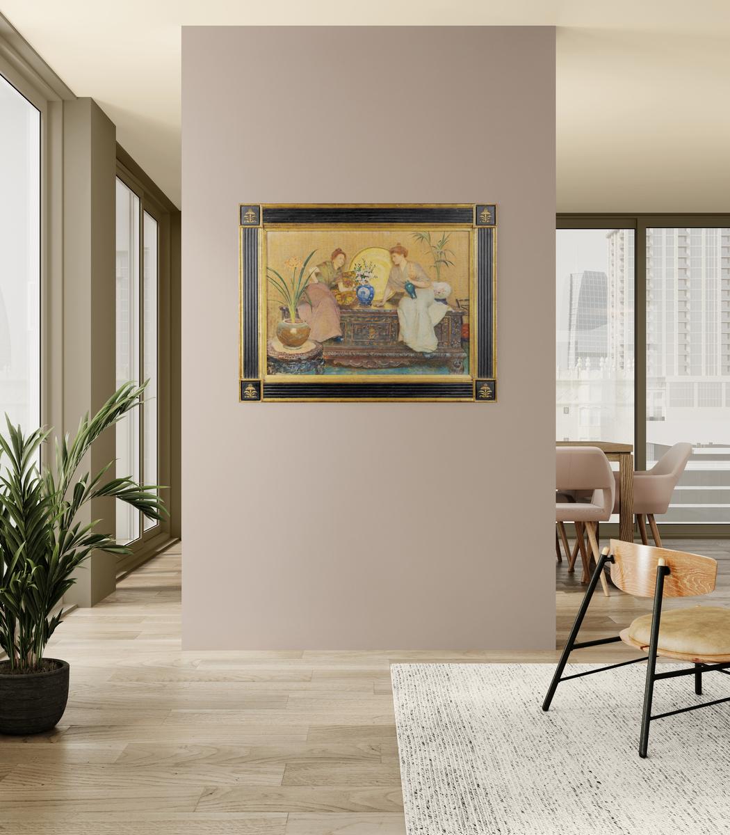 Whispers und Porzellan,  Aquarel von Hector Caffieri im Angebot 3