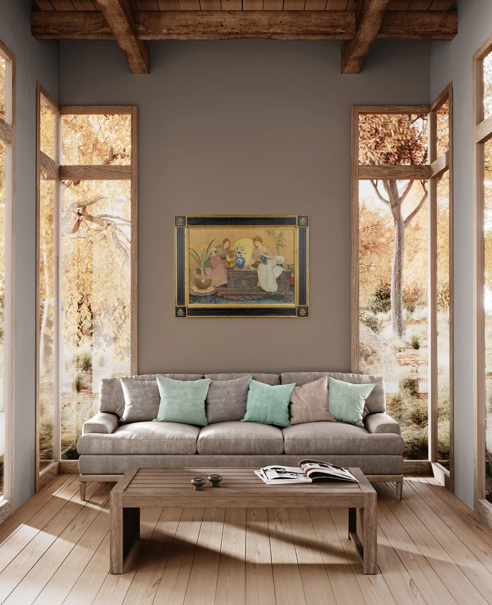 Whispers und Porzellan,  Aquarel von Hector Caffieri im Angebot 2