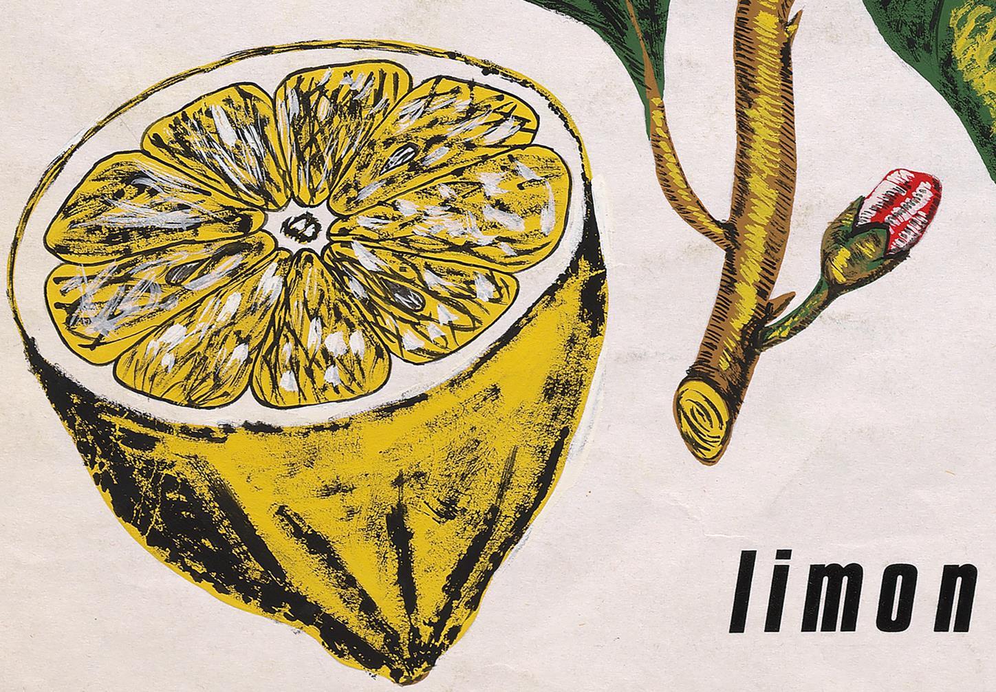 Conception textile originale des années 70 peinte à la main, style botanique à la gouache sur papier blanc en vente 3