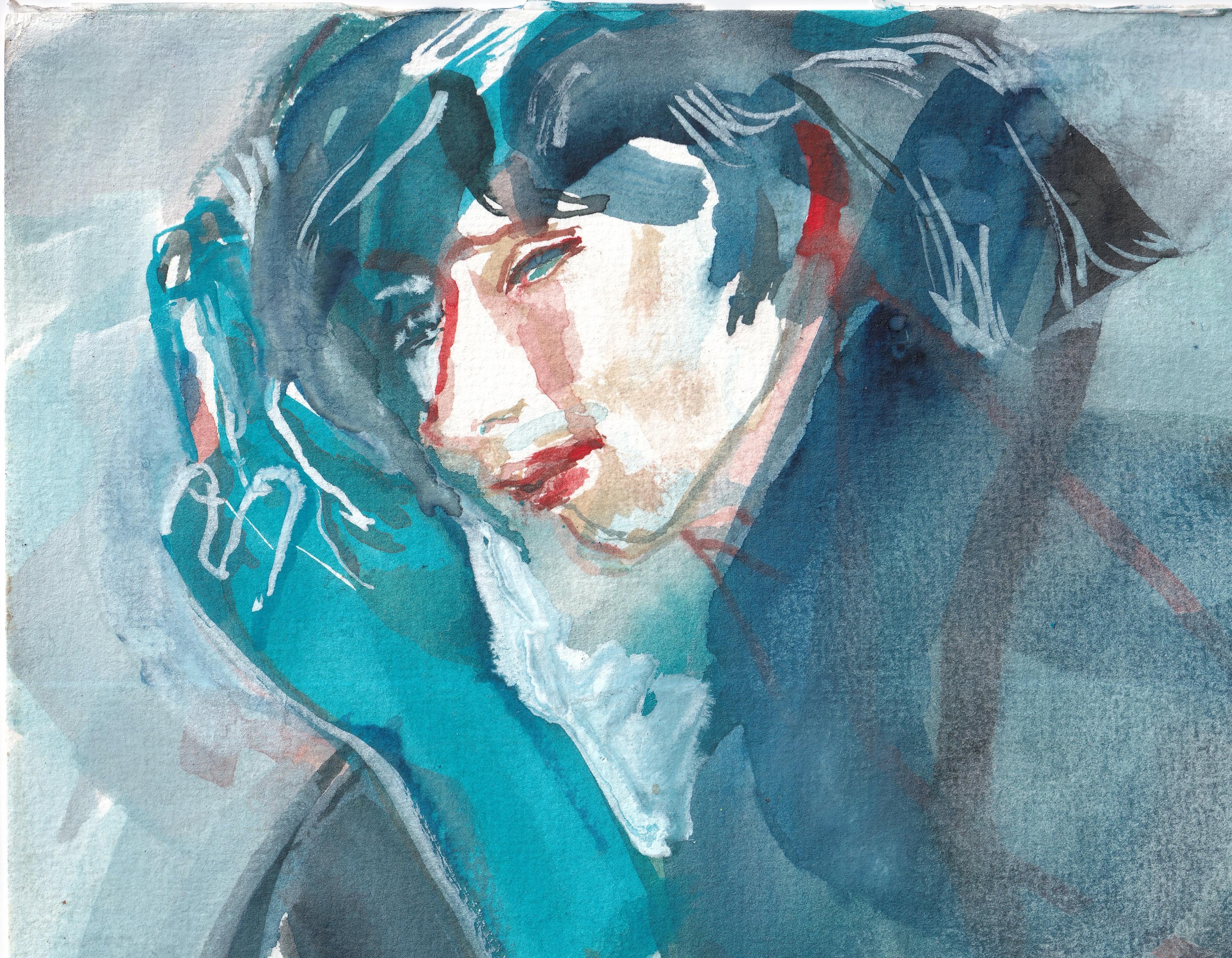 Puppe (Grau), Portrait, von Anastasia Aureum