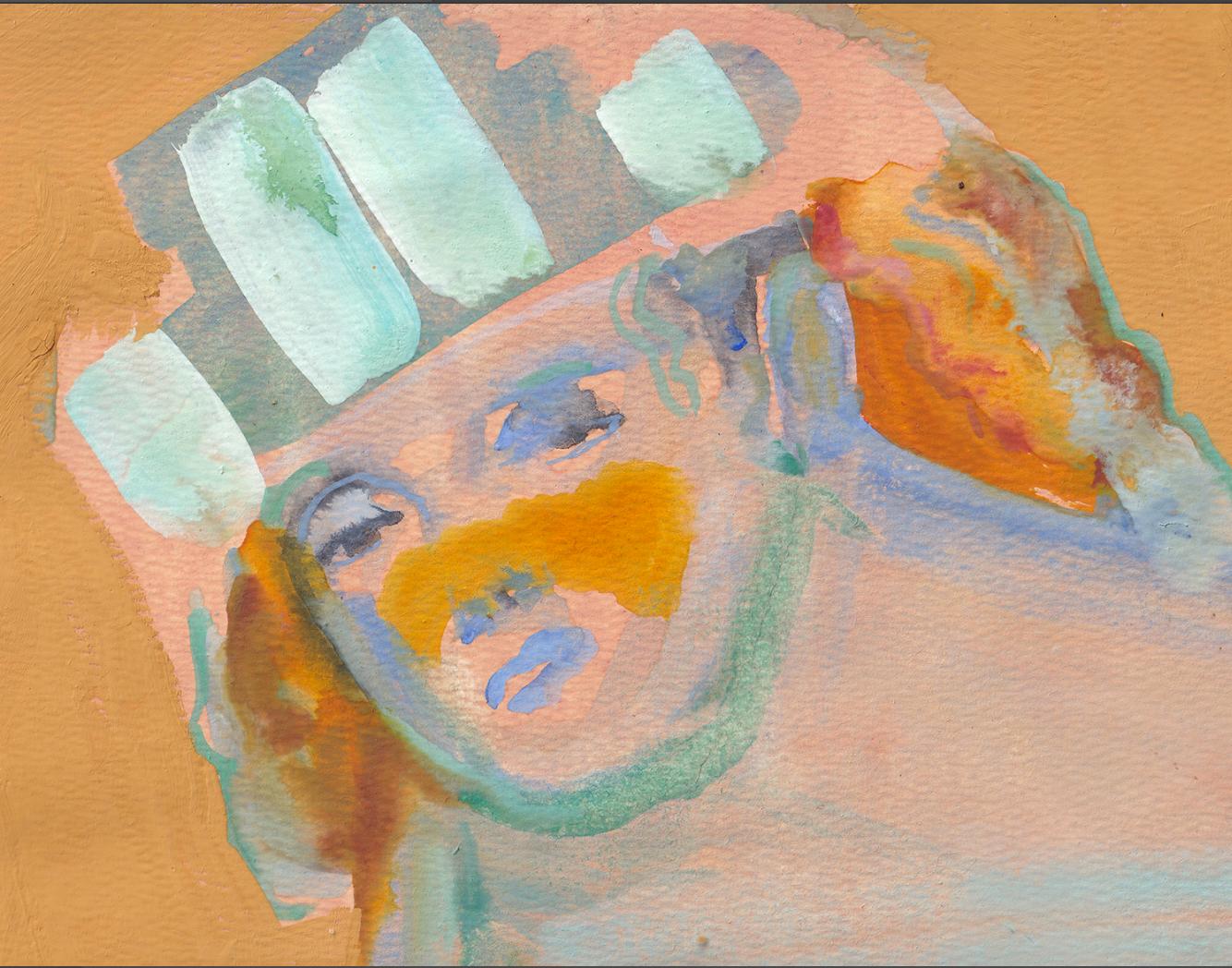 Aquarelle - Portrait abstrait de Vénus - Contemporain Art par Anastasia Aureum