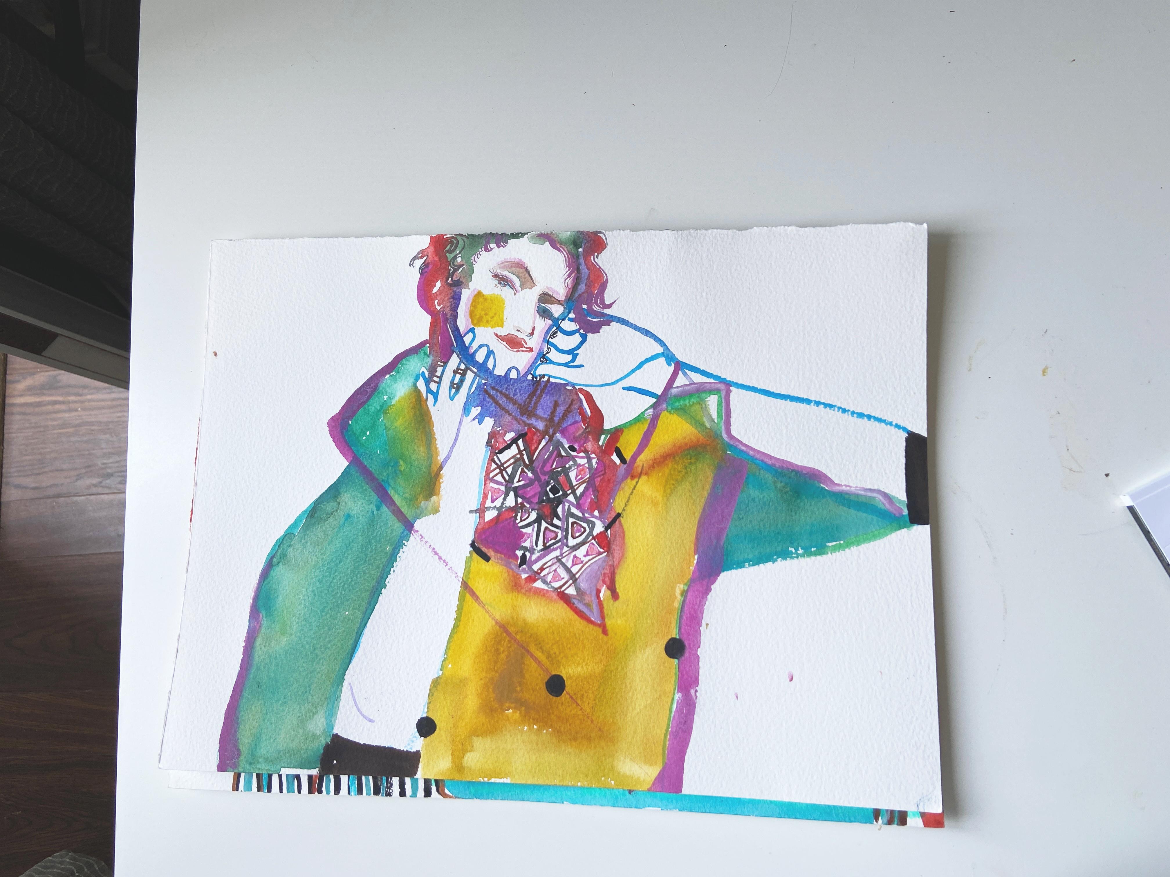 ritratto ad acquerello - Art Contemporaneo di Anastasia Aureum