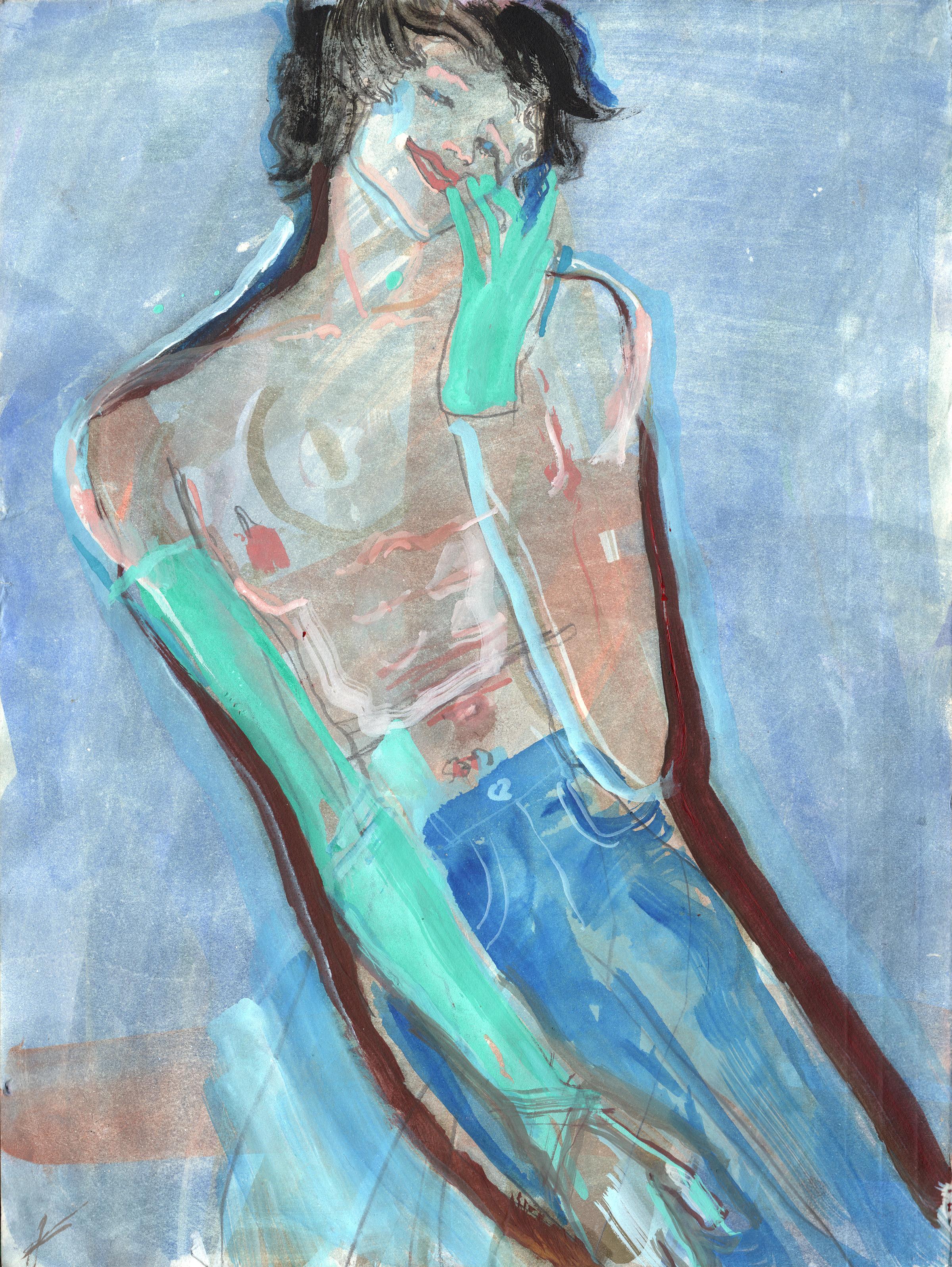 Anastasia Aureum Figurative Art - Blue boy