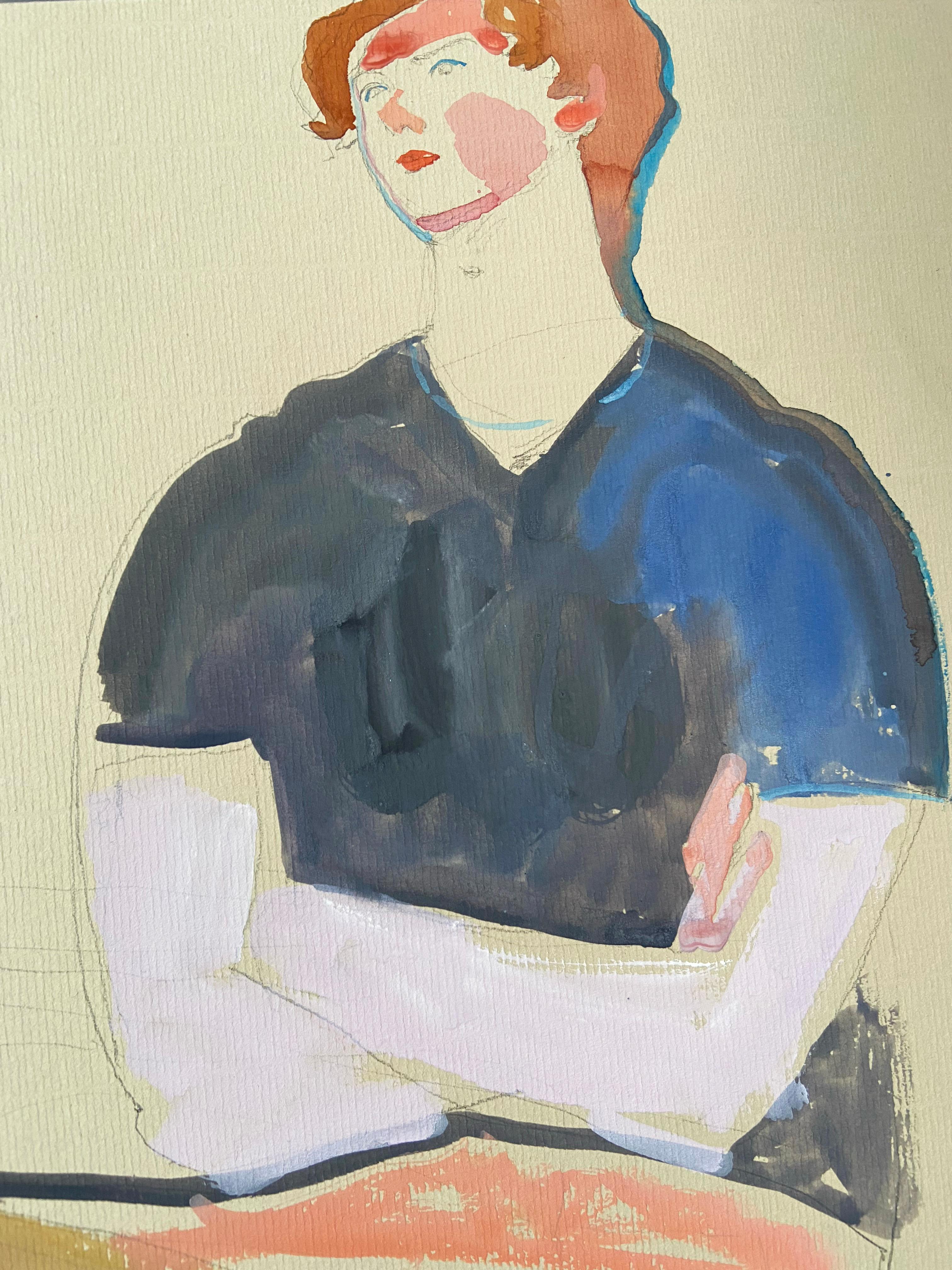 portrait boy - Minimalist Art by Anastasia Aureum