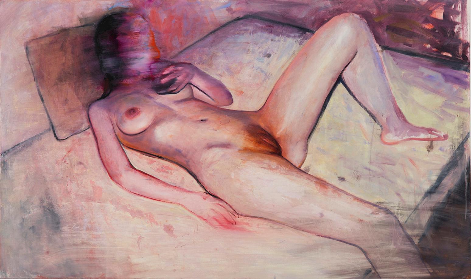 "Untitled" Figurative Painting, Nude, Oil Painting - Art by  Elena Chestnykh