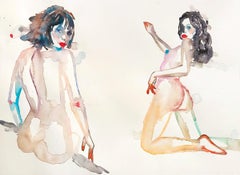 "YOU OR SOMEONE LIKE YOU" Figurative Painting, Watercolor on Paper, Nude
