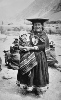 Vintage Peruvian Woman with Child