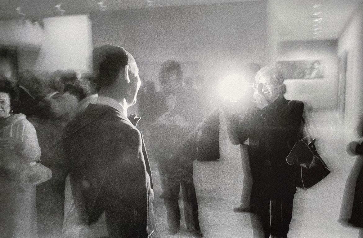 Bob Shaw Black and White Photograph - Andy Warhol Photographing Museum of South Texas, Corpus Christi, Texas 
